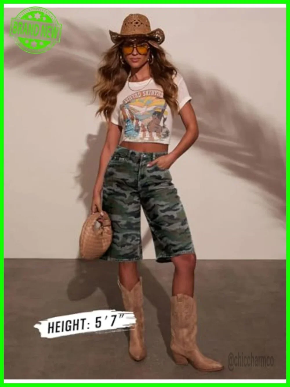 High Waisted Wide Leg Bermuda Jean Shorts Long Knee Length Casual Denim Shorts